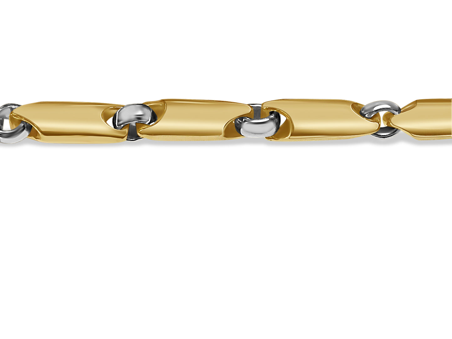 Cylinder Tube Solid Gold Handmade Bracelet , 5mm, 6.5-10 Inch