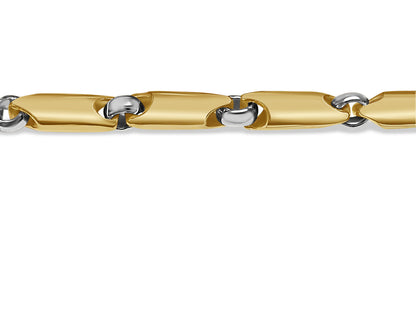 Cylinder Tube Solid Gold Handmade Bracelet , 5mm, 6.5-10 Inch