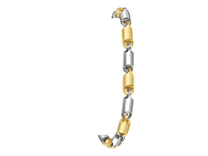 Cylinder Tube Solid Gold Handmade Bracelet , 6mm, 6.5-10 Inch