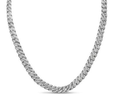 Miami Cuban Solid Gold Handmade Necklace , 7mm, 16-30 Inch