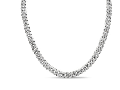 Miami Cuban Solid Gold Handmade Necklace , 8mm, 16-30 Inch