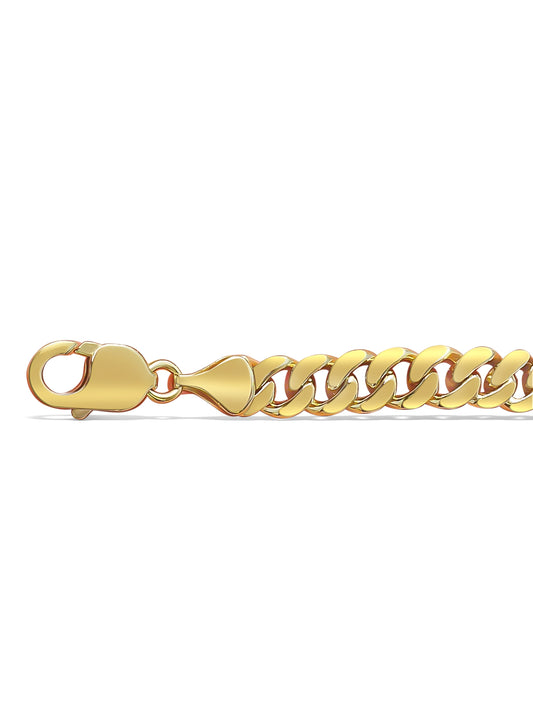 Miami Cuban Solid Gold Handmade Necklace , 8mm, 16-30 Inch