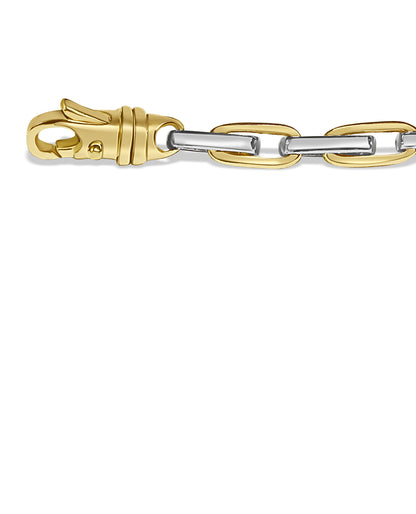Fancy Rolo Solid Gold Handmade Bracelet , 6mm, 6.5-10 Inch
