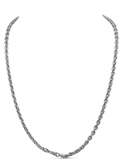 Fancy Rolo Solid Gold Handmade Necklace , 5mm, 16-30 Inch