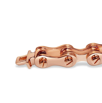 Motorcycle/Bike Chain Solid Gold Handmade Bracelet , 11mm, 6.5-10 Inch