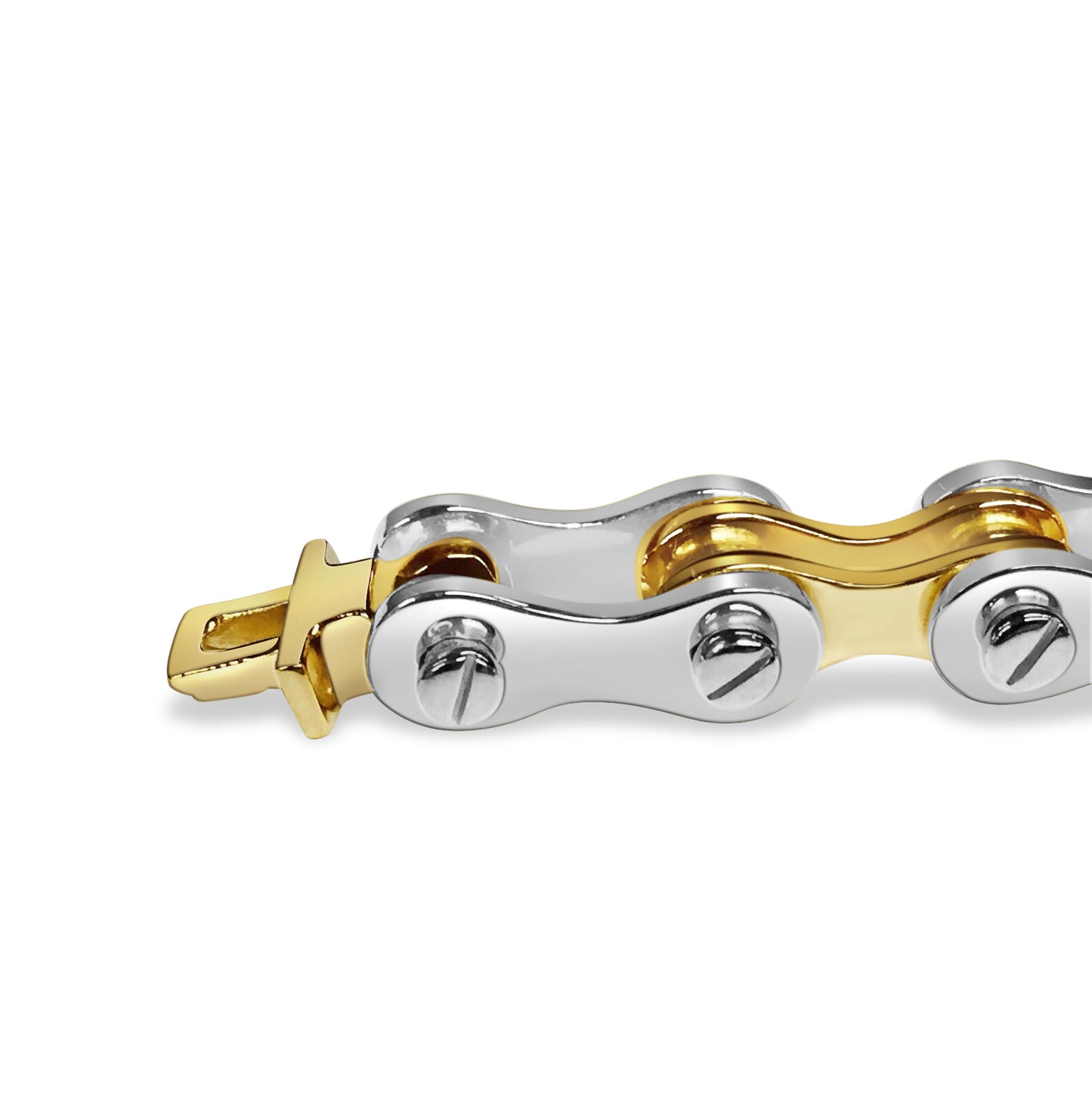 Motorcycle/Bike Chain Solid Gold Handmade Necklace , 11mm, 16-30 Inch