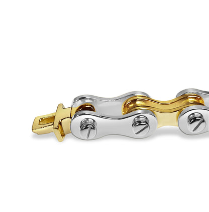 Motorcycle/Bike Chain Solid Gold Handmade Necklace , 11mm, 16-30 Inch