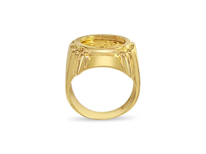 Fancy Solid Gold Handmade Coin Ring , Chinese Panda Bear Coin ,