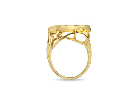 Fancy Ladies Solid Gold Handmade Coin Ring , Chinese Panda Bear Coin ,