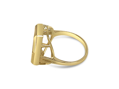 Fancy Ladies Solid Gold Handmade Coin Ring , Chinese Panda Bear Coin ,
