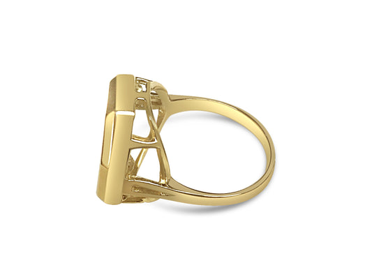 Fancy Ladies Solid Gold Handmade Coin Ring , Chinese Panda Bear Coin ,