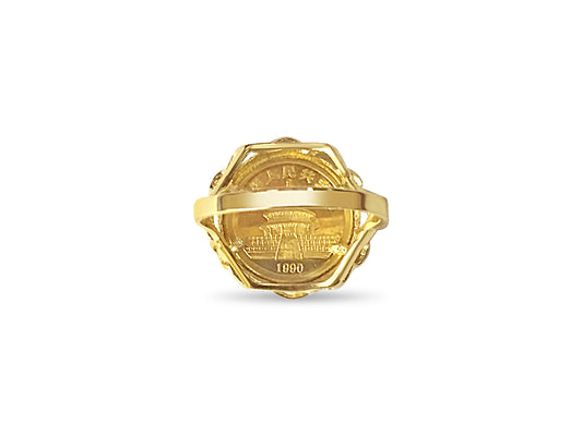 Fancy Ladies Solid Gold Handmade Coin Ring , Chinese Panda Bear Coin ,