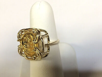 Fancy Ladies Solid Gold Handmade Coin Ring , Chinese Panda Bear Coin ,