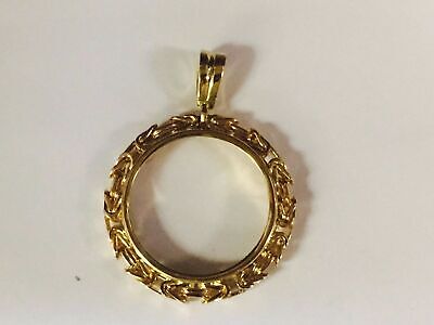 Byzantine Solid Gold Handmade Coin Pendant , 1/2oz Coin ,