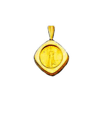 Fancy Solid Gold Handmade Coin Pendant , 1/10oz Coin ,