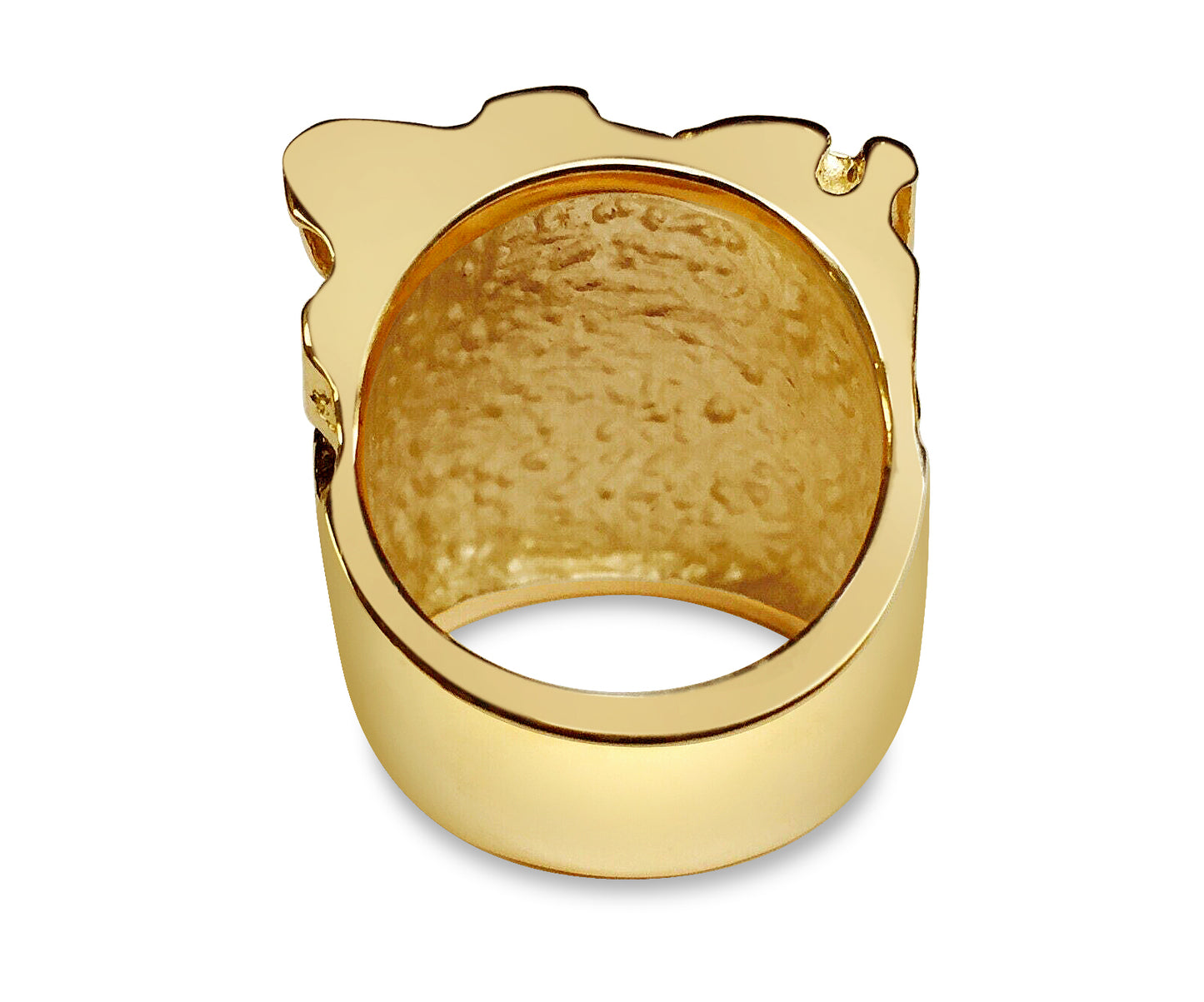 Fashion Nugget Solid Gold Handmade Ring , 28mm