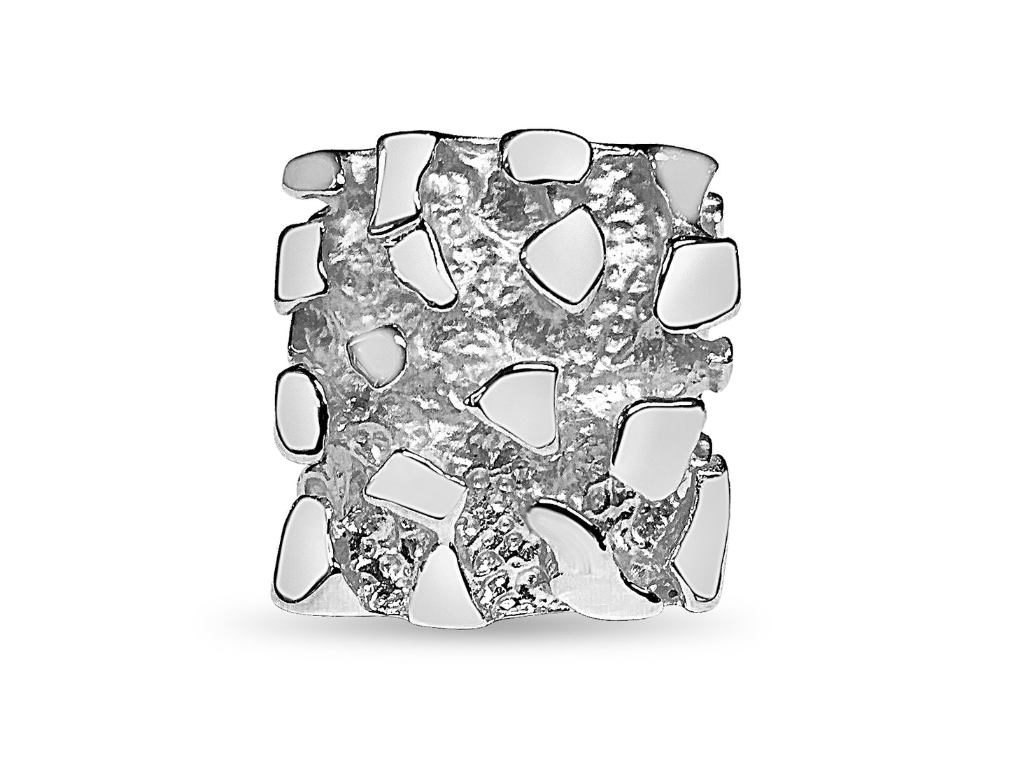 Fashion Nugget Solid Gold Handmade Ring , 28mm