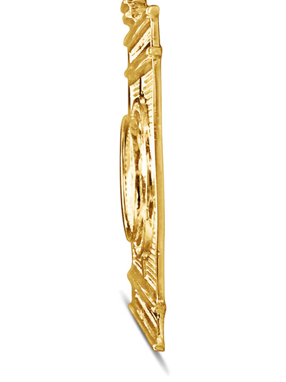 Diamond Fancy Solid Gold Handmade Coin Pendant , 1/2oz Coin ,