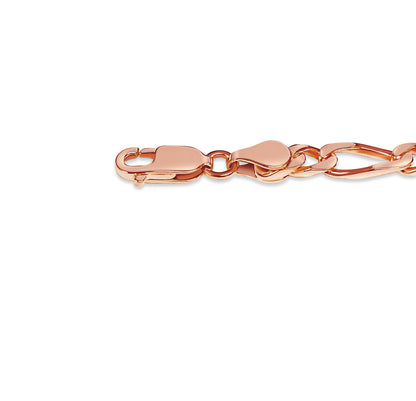 Figaro Solid Gold Handmade Necklace , 5mm, 16-30 Inch
