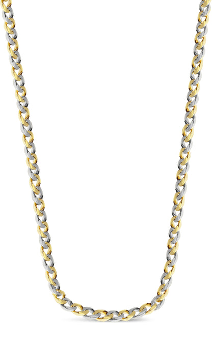 Curb Solid Gold Handmade Necklace , 9mm, 16-30 Inch