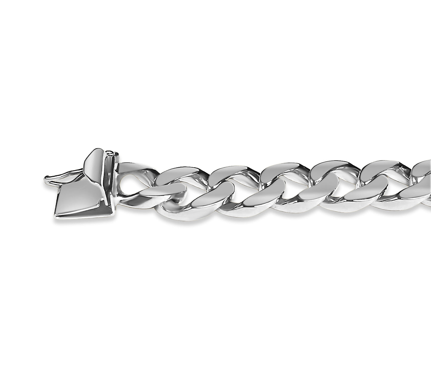 Curb Solid Gold Handmade Bracelet , 9mm, 6.5-10 Inch