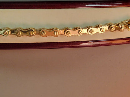 18k Yellow Gold 11mm Motorcycle/Bike Chain Bracelet, 9.5", Approx 63g