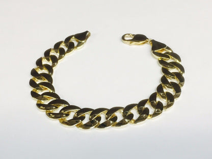 Solid Gold Handmade 14mm Curb Link Necklace, 16