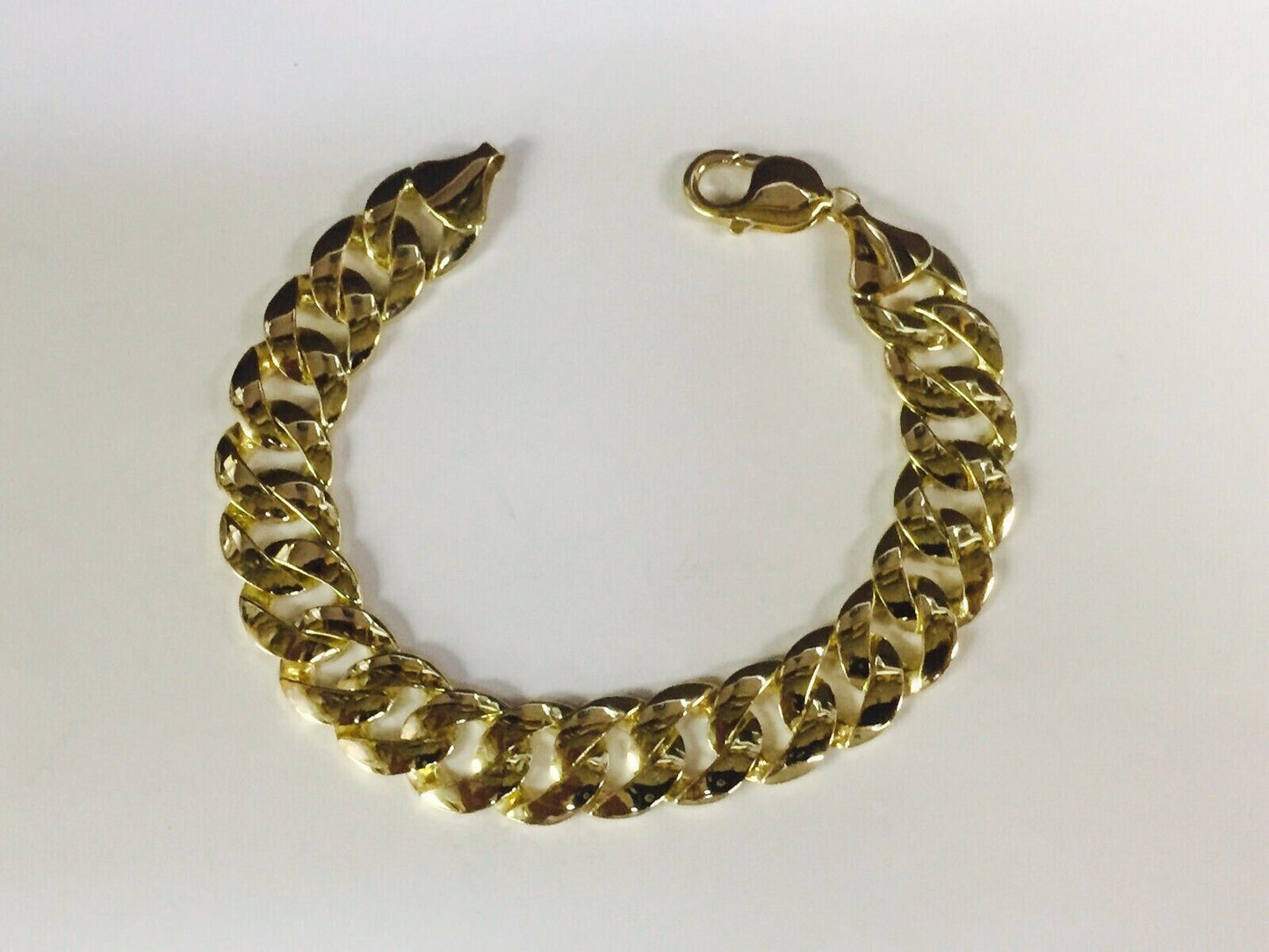 Solid Gold Handmade 14mm Curb Link Necklace, 16