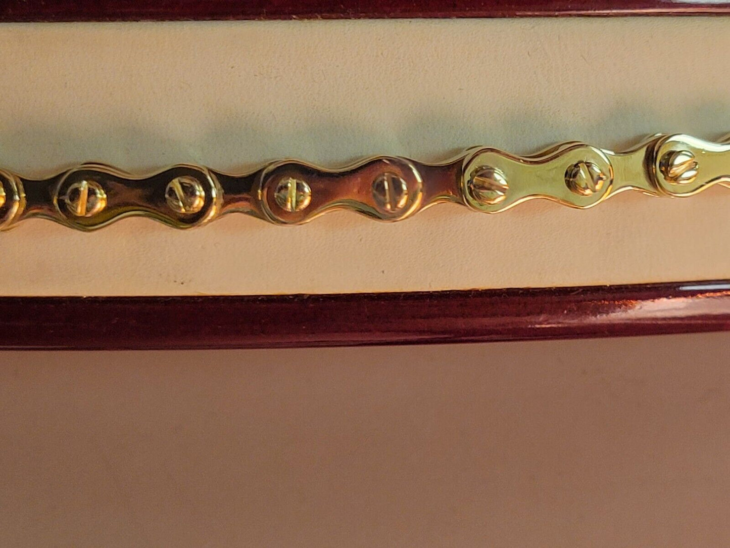 18k Yellow Gold 11mm Motorcycle/Bike Chain Bracelet, 9.5", Approx 63g