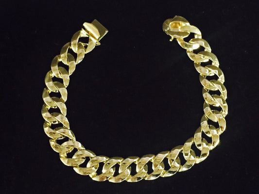 Solid Gold Handmade 14mm Curb Link Necklace, 16