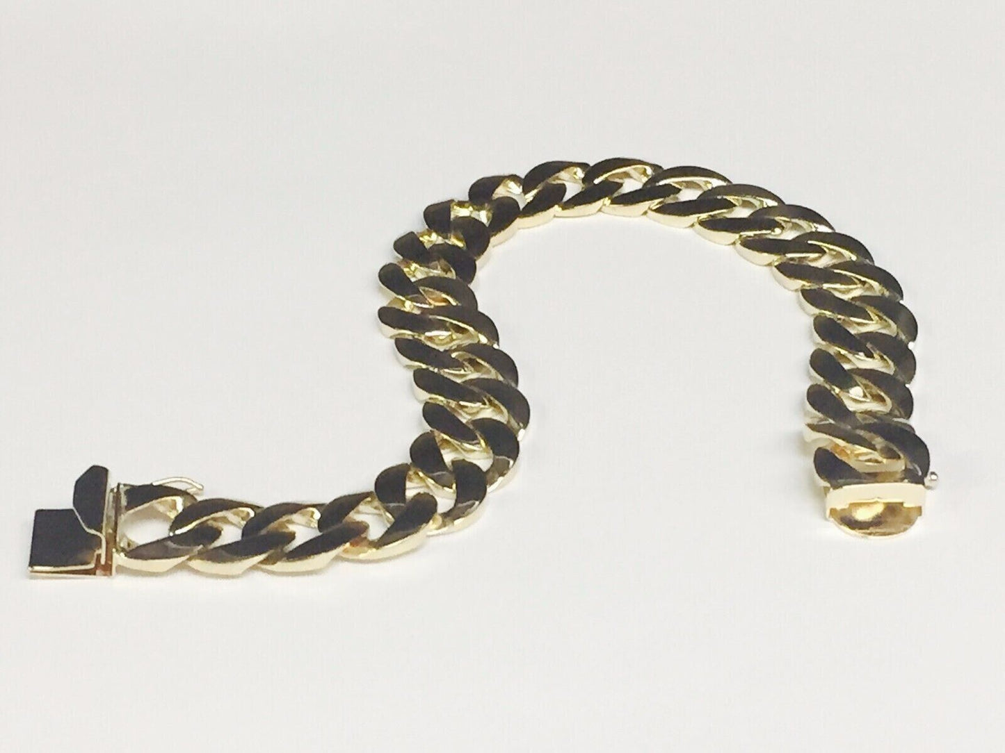 Solid Gold Handmade 14mm Curb Link Necklace, 16