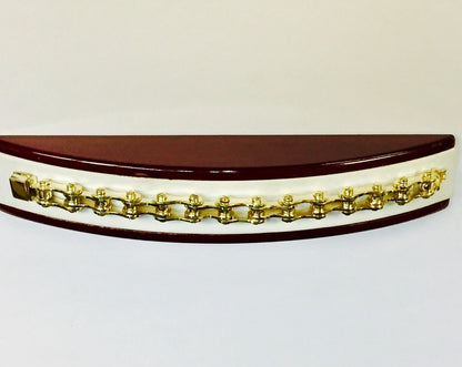 18k Yellow Gold 11mm Motorcycle/Bike Chain Bracelet, 9.5", Approx 63g