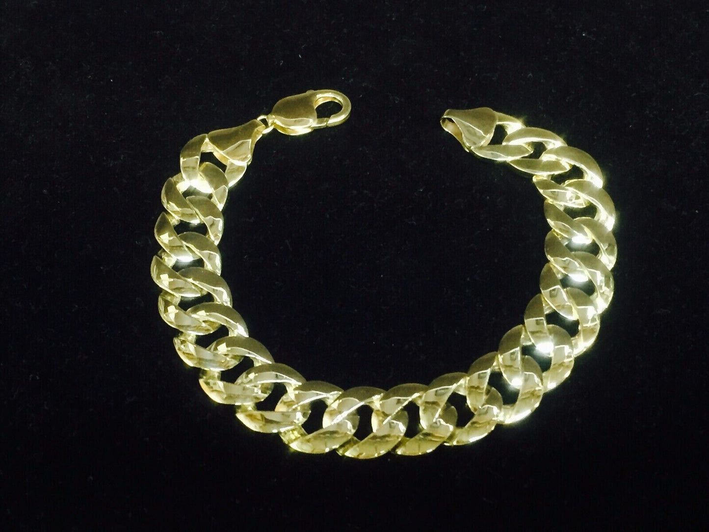 Solid Gold Handmade 14mm Curb Link Necklace, 16