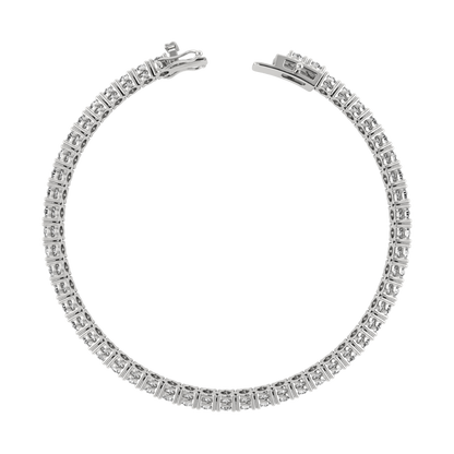 7.25ctw 4-Prong Lab Grown Diamond Tennis Bracelet, 9 inch, 14k White Gold