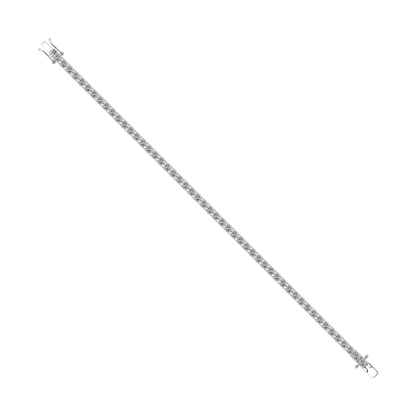 7.25ctw 4-Prong Lab Grown Diamond Tennis Bracelet, 9 inch, 14k White Gold