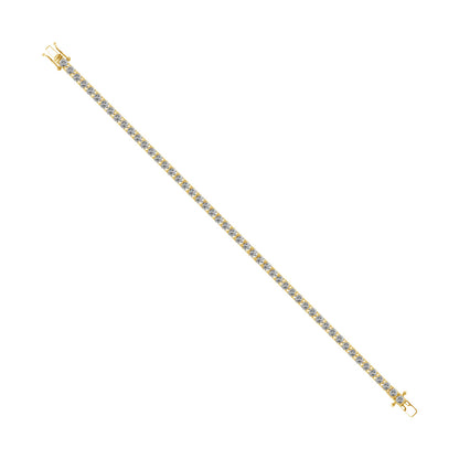 7.25ctw 4-Prong Lab Grown Diamond Tennis Bracelet, 9 inch, 14k Yellow Gold