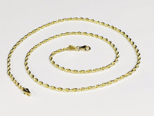 10K 16in Yellow Gold Diamond Cut/Textured Royal Rope Chain, Approx 5.3g