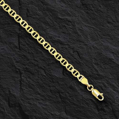 10K 16in Yellow Gold Diamond Cut/Textured Mariner Chain, Approx 3.1g
