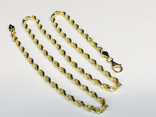 10K 18in Yellow Gold Diamond Cut/Textured Royal Rope Chain, Approx 13g